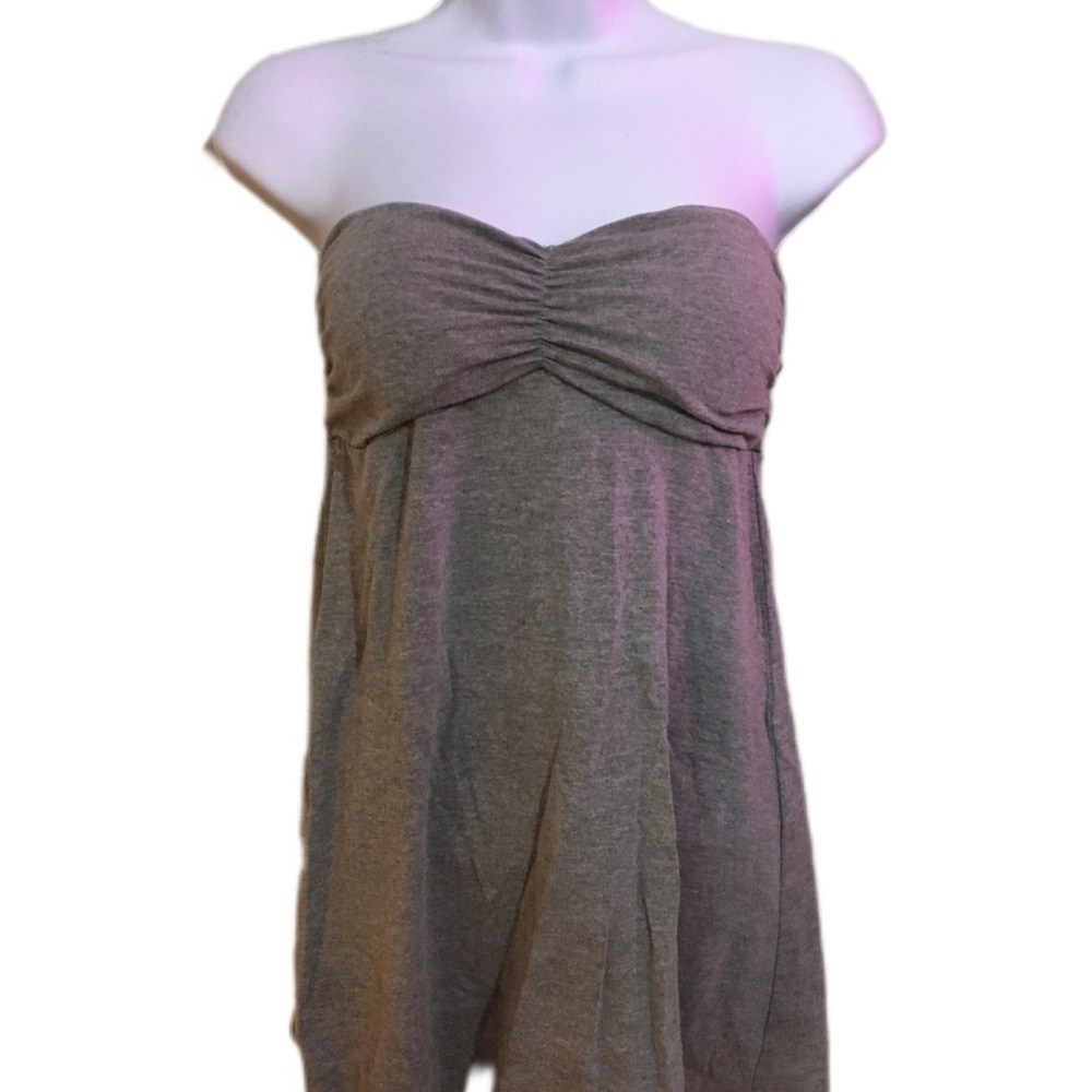 Strapless Gray Top